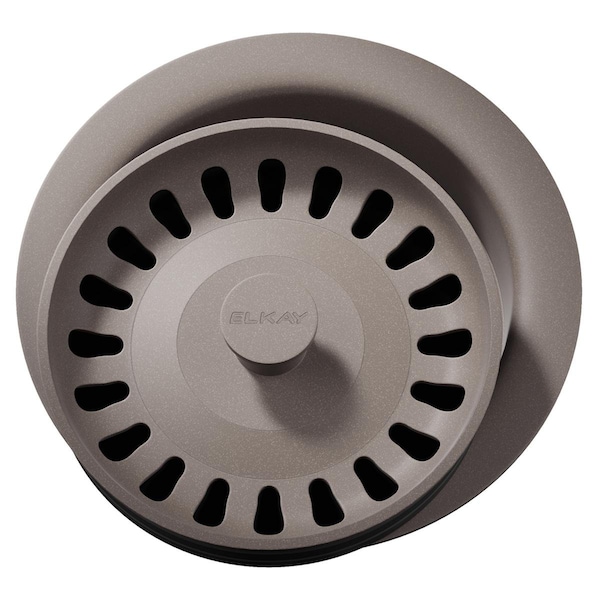 Elkay Polymer Disposer Flange With Removable Basket Strainer And Rubber Stopper Silvermist LKQD35SM - main